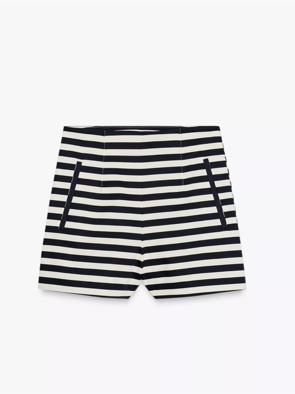 Zara Striped High-Waisted Shorts